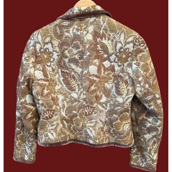 Vintage Talbots Fall Floral Tapestry Blazer Jacket Boho Academia Size 4P Autumn - Picture 4 of 6